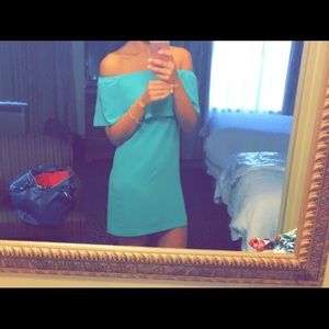 Charles Henry off the shoulder dress